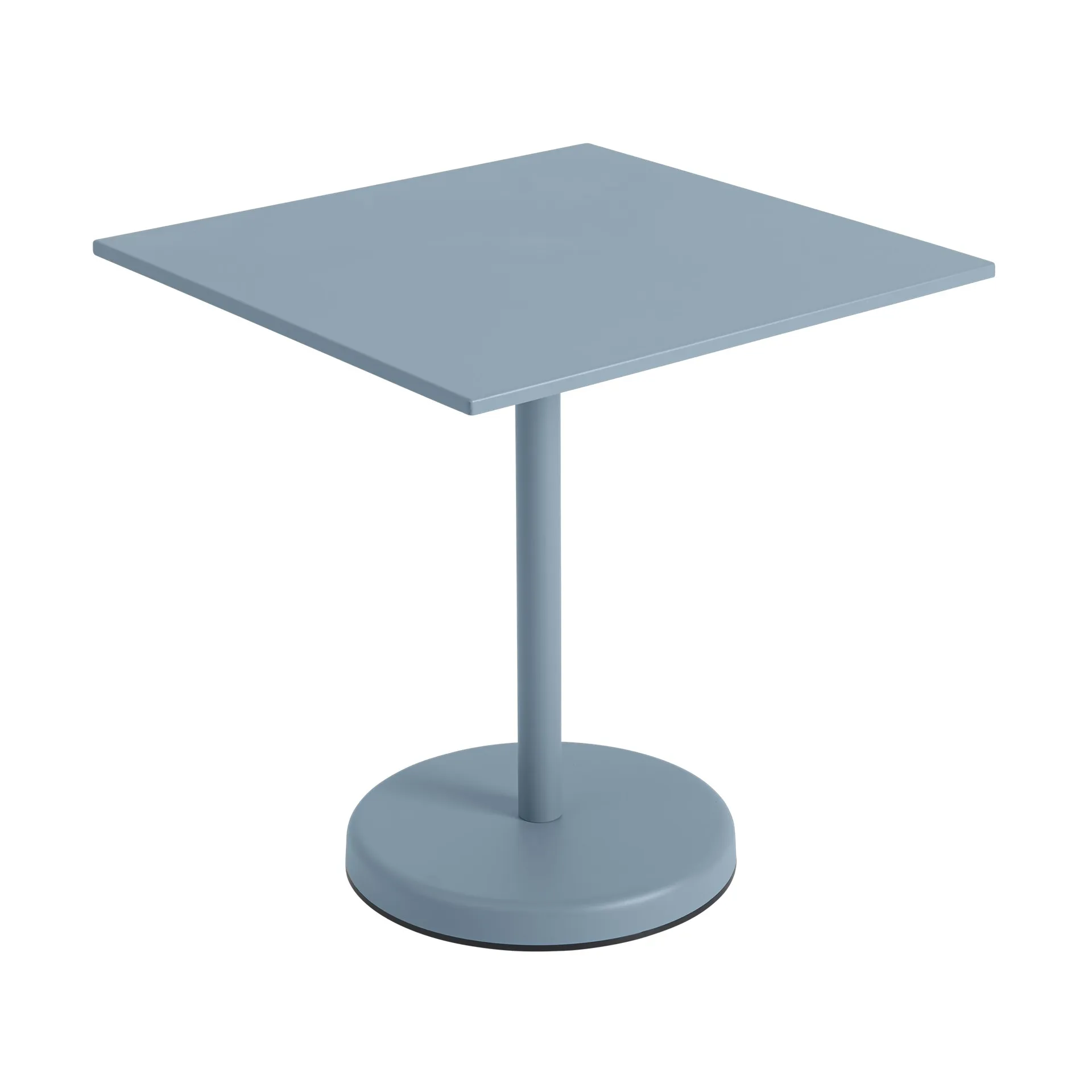 Linear steel café table V2 pöytä 70x70 cm Pale blue Muuto