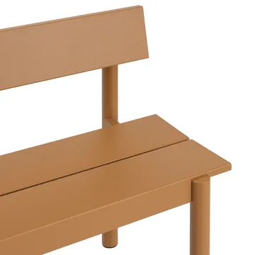 Linear Steel penkki selkänojalla - Burnt orange, 110×34 cm - Muuto