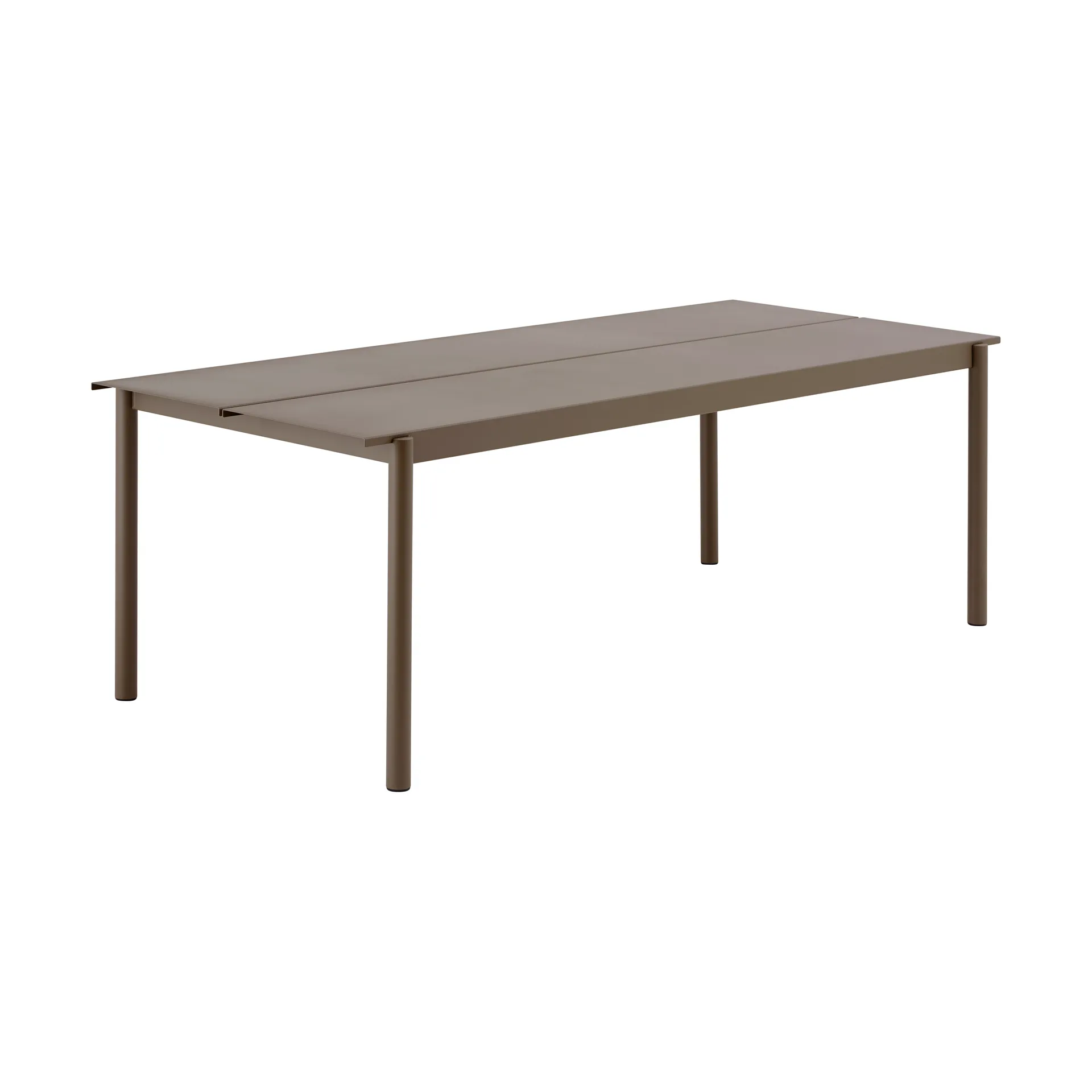 Linear Steel pöytä, Taupe, 220×90 cm Muuto