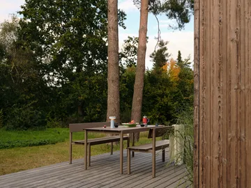 Linear Steel pöytä - Taupe, 220×90 cm - Muuto