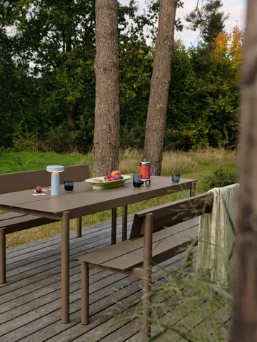 Linear Steel pöytä - Taupe, 220×90 cm - Muuto