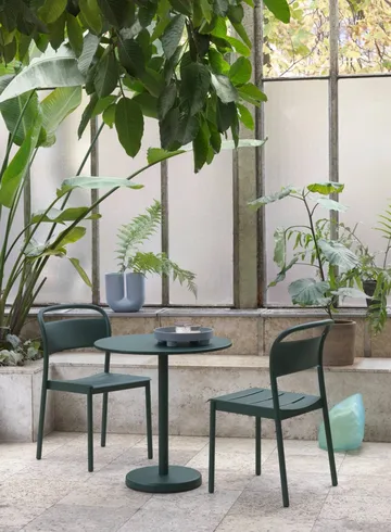 Linear steel side chair -tuoli - Pale blue - Muuto