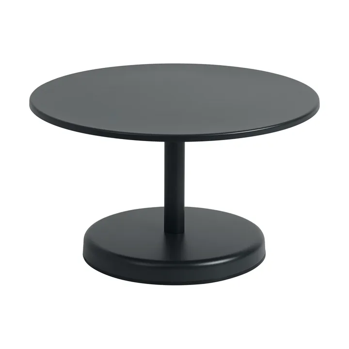 Linear Steel sohvapöytä - Anthracite black, Ø70×40 cm - Muuto