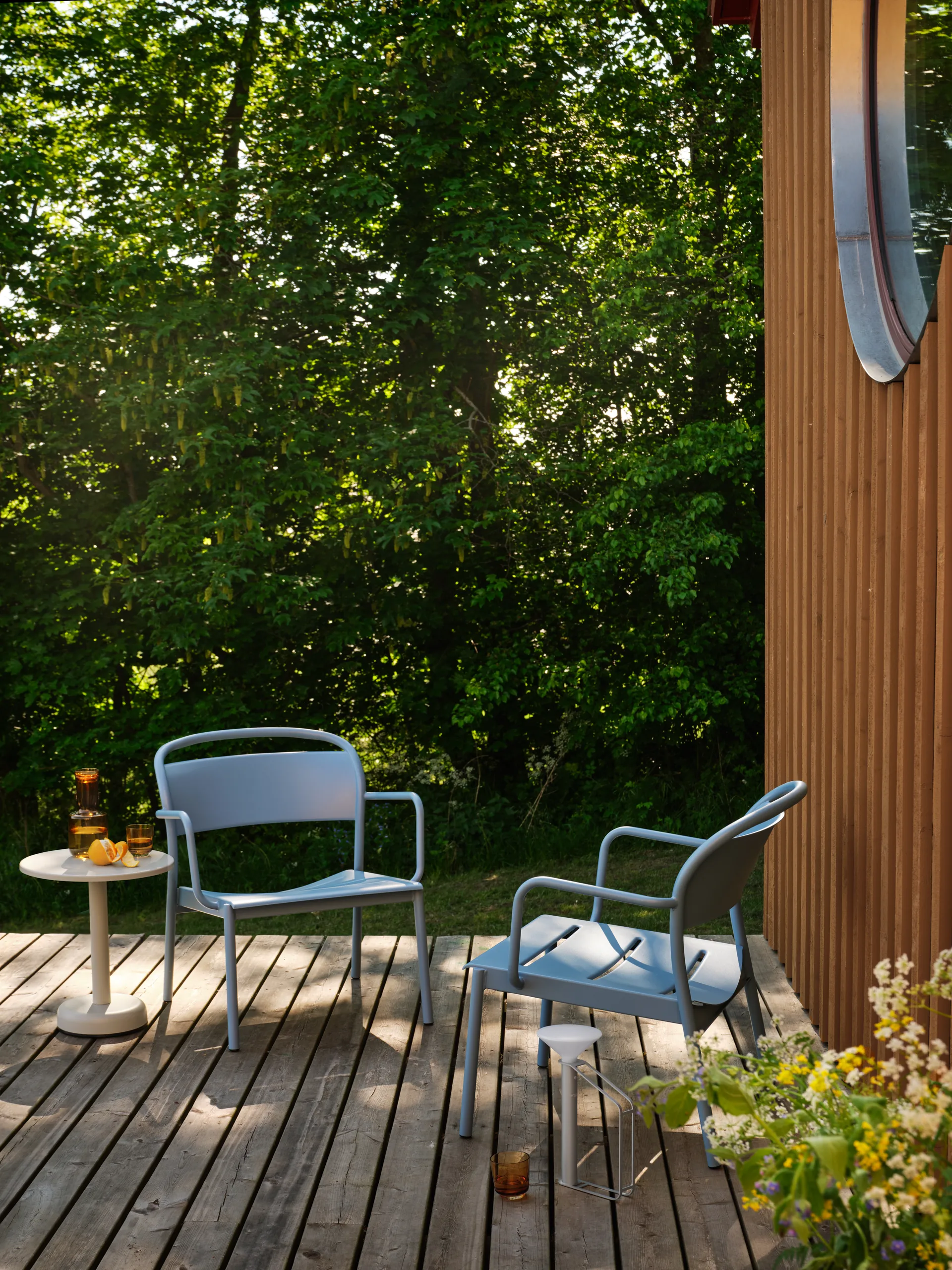 Linear Steel sohvapöytä, Harmaa, Ø42×47 cm Muuto