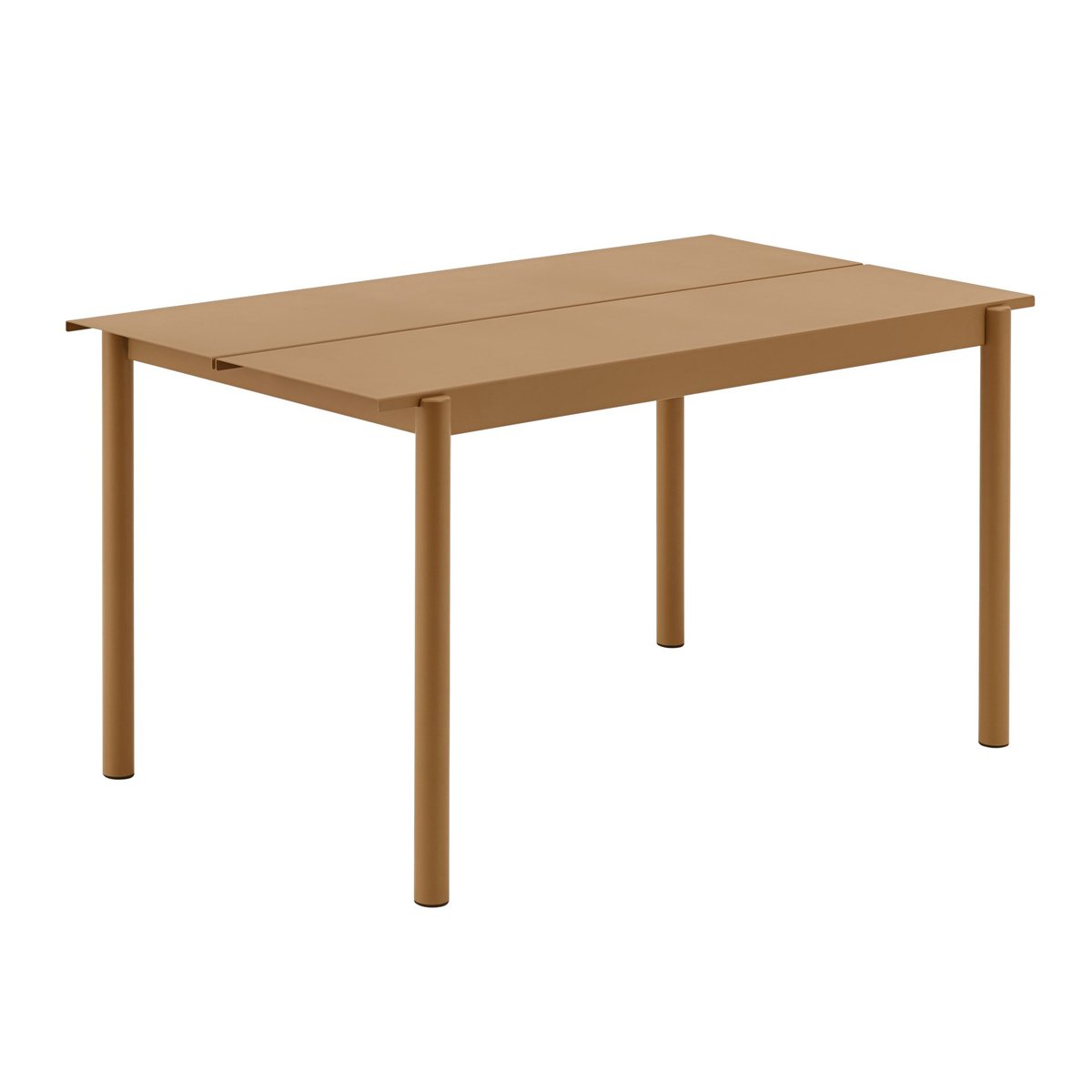 Muuto Linear steel table -pöytä 140 x 75 cm Burnt orange