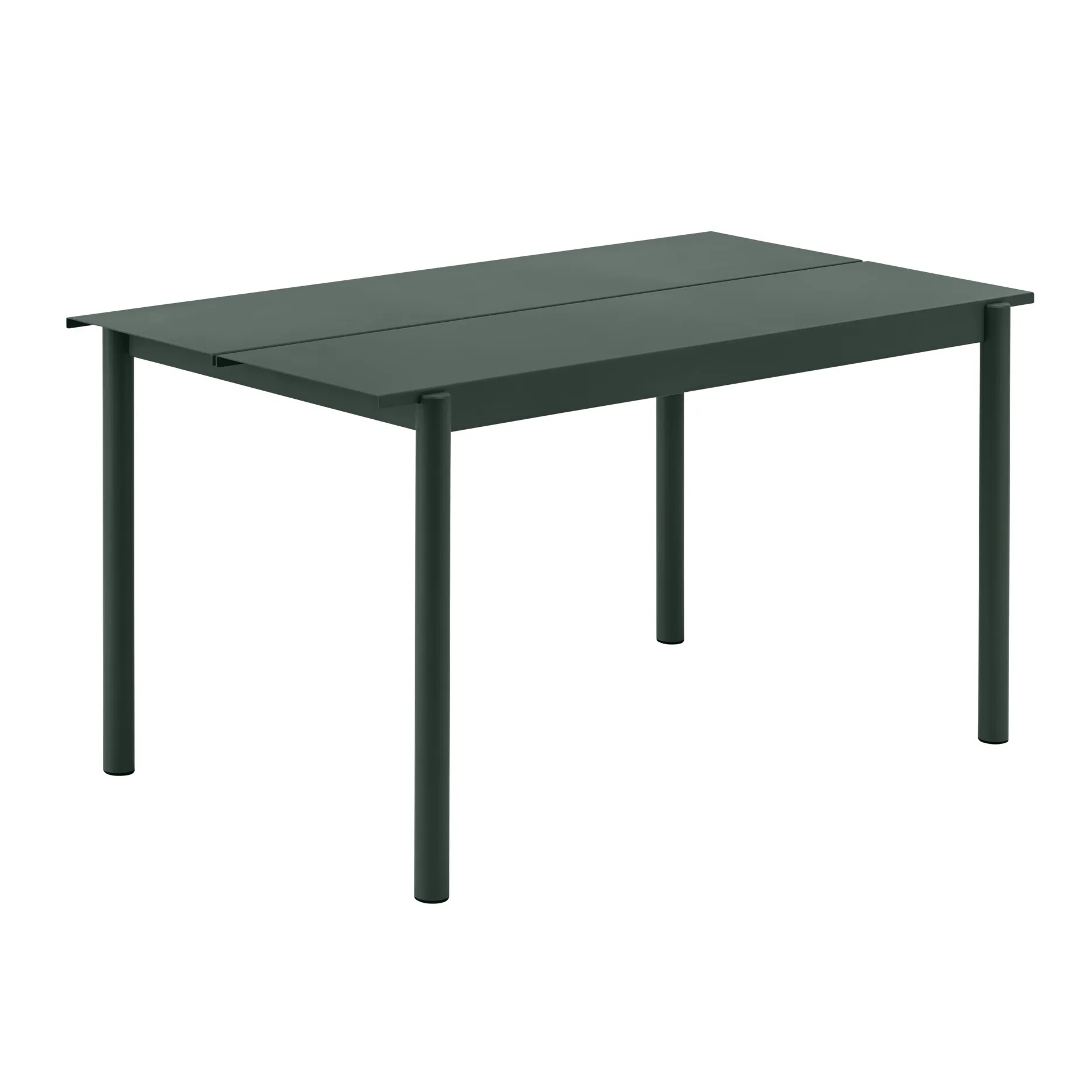 Linear steel table -pöytä 140 x 75 cm, Dark green Muuto