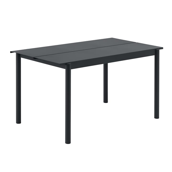 Linear steel table -pöytä 140 x 75 cm - Musta - Muuto