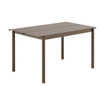 Linear steel table -pöytä 140 x 75 cm - taupe - Muuto