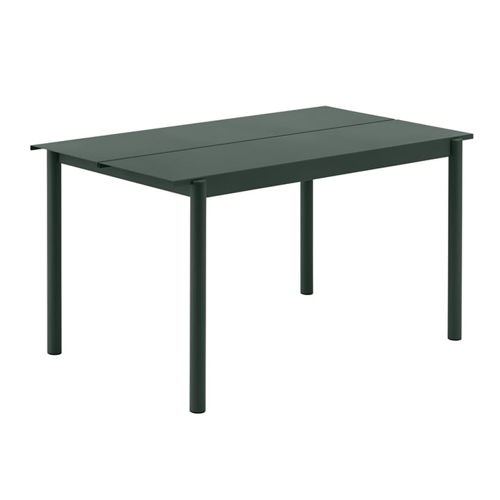 Linear steel table -pöytä 140 x 75 cm - Tummanvihreä - Muuto