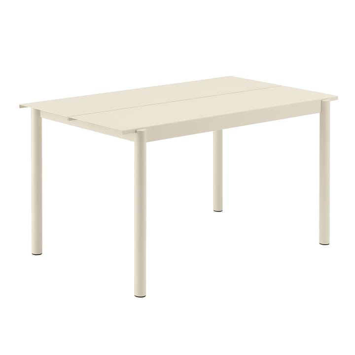 Linear steel table -pöytä 140 x 75 cm - Valkoinen - Muuto