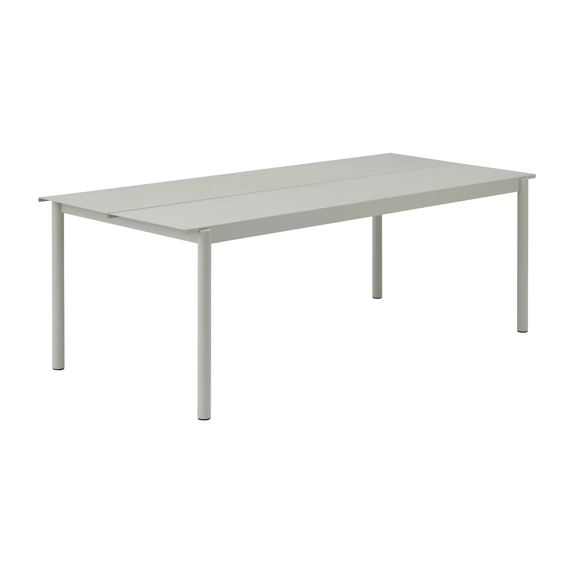 Linear steel table pöytä 220 x 90 cm, Grey (RAL 7044) Muuto