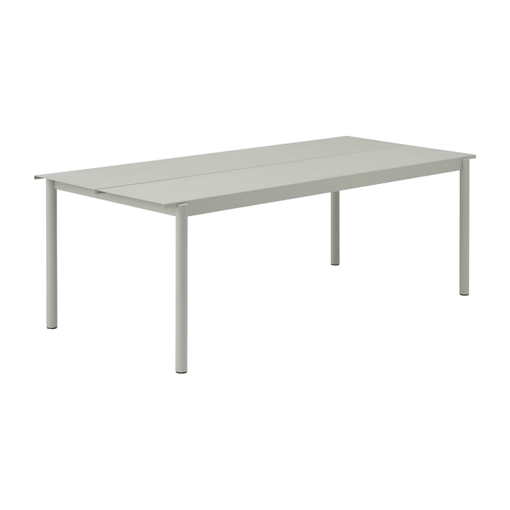 Linear steel table pöytä 220 x 90 cm - Grey (RAL 7044) - Muuto