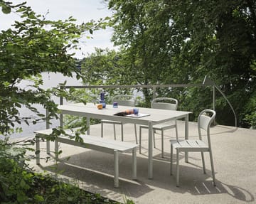 Linear steel table pöytä 220 x 90 cm - Grey (RAL 7044) - Muuto