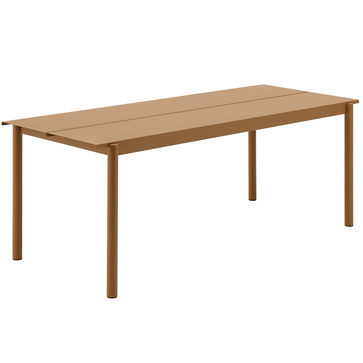 Muuto Linear steel table teräspöytä 200 cm Burnt orange