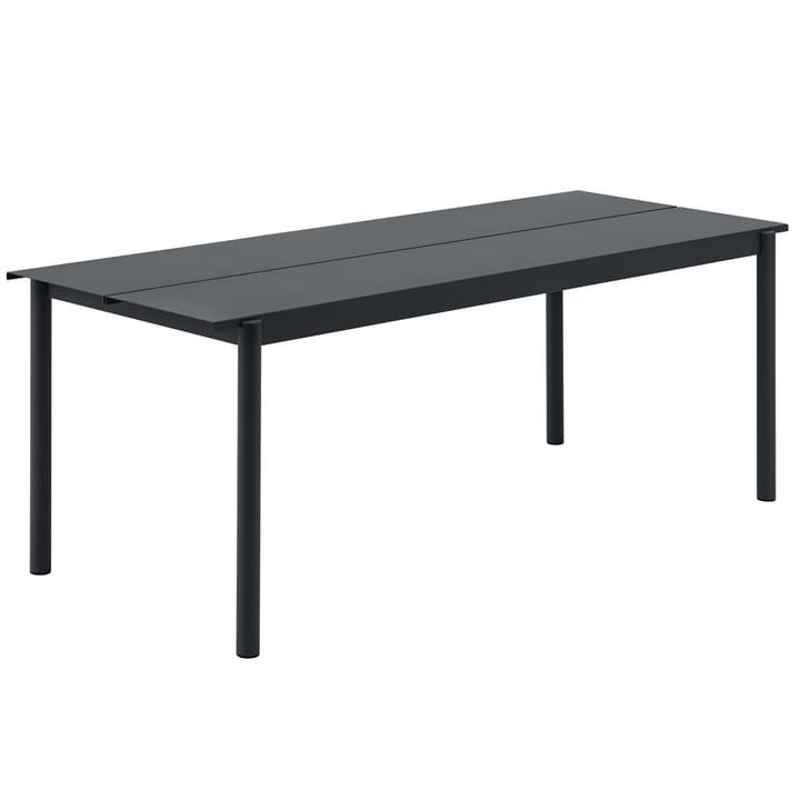 Linear steel table teräspöytä 200 cm - Musta - Muuto