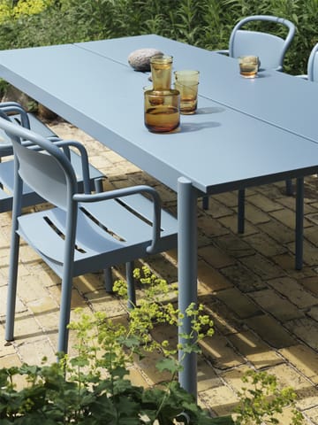 Linear steel table teräspöytä 200 cm - Pale blue - Muuto