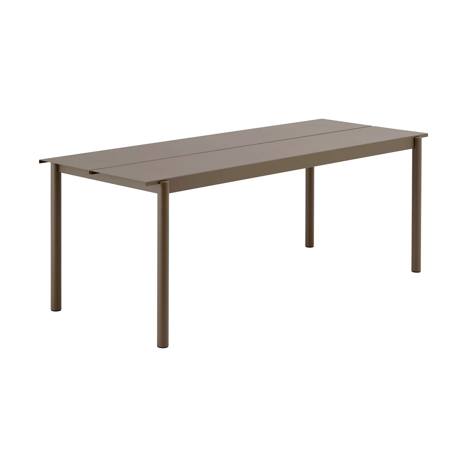 Linear steel table teräspöytä 200 cm, Taupe Muuto
