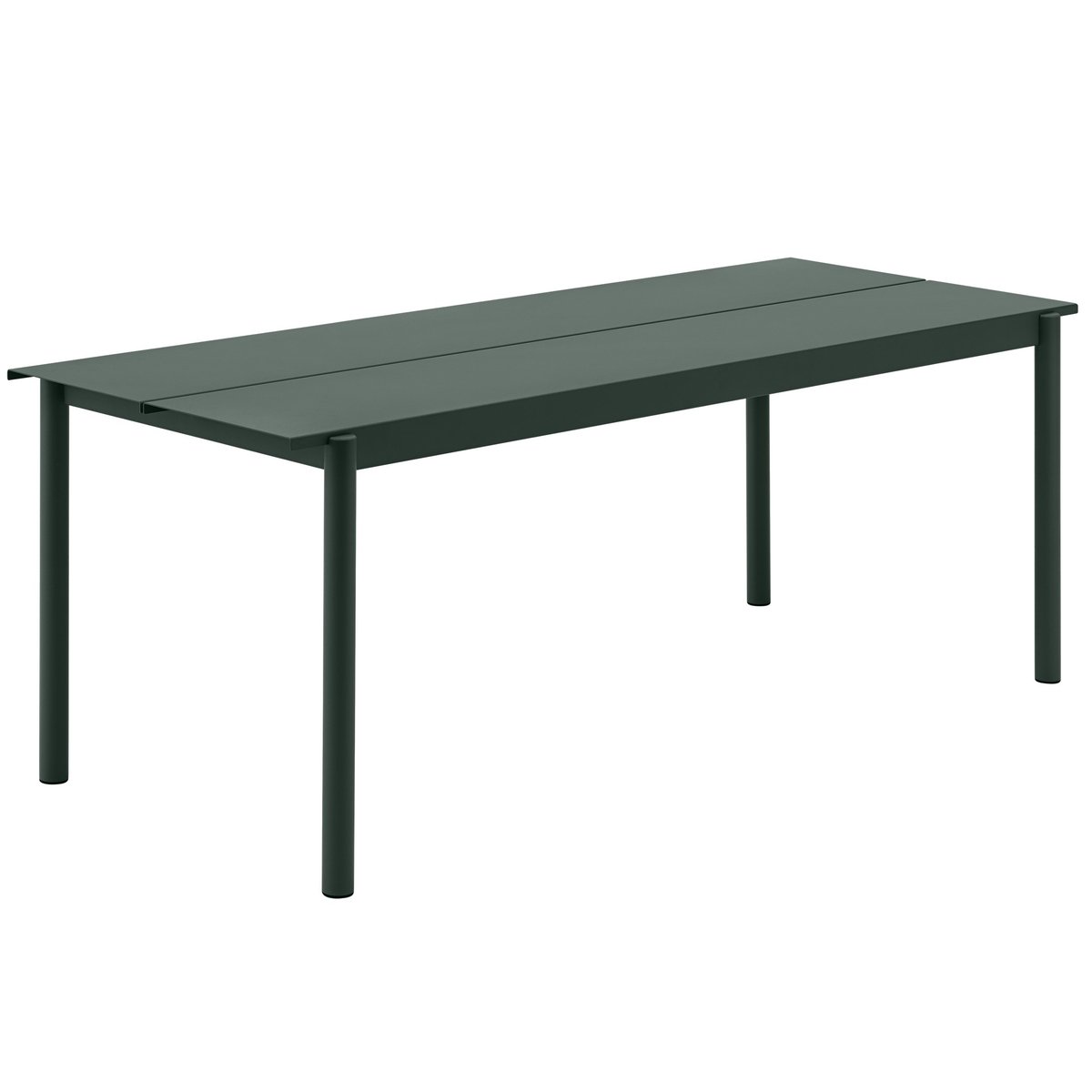 Muuto Linear steel table teräspöytä 200 cm Tummanvihreä