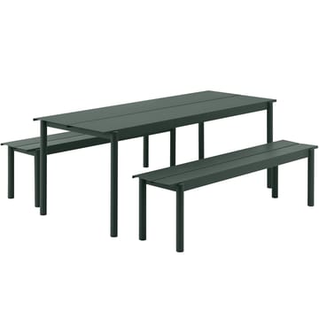 Linear steel table teräspöytä 200 cm - Tummanvihreä - Muuto