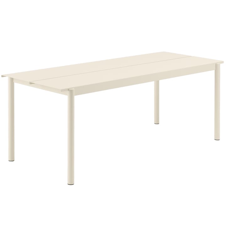 Linear steel table teräspöytä 200 cm - Valkoinen - Muuto