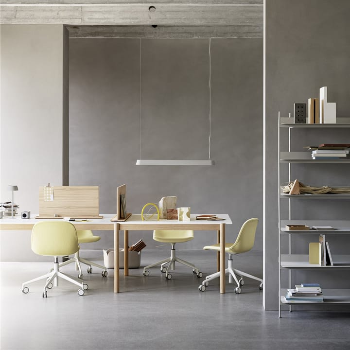 Linear System End Module -pöytä, Black-Oak 240 x 142 cm Muuto