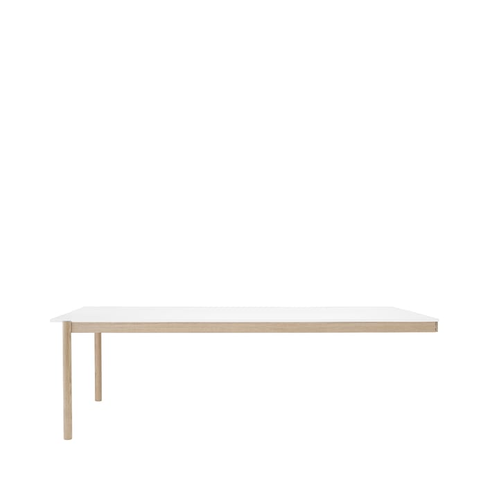 Linear System End Module -pöytä - White laminate-Oak 240 x 142 cm - Muuto