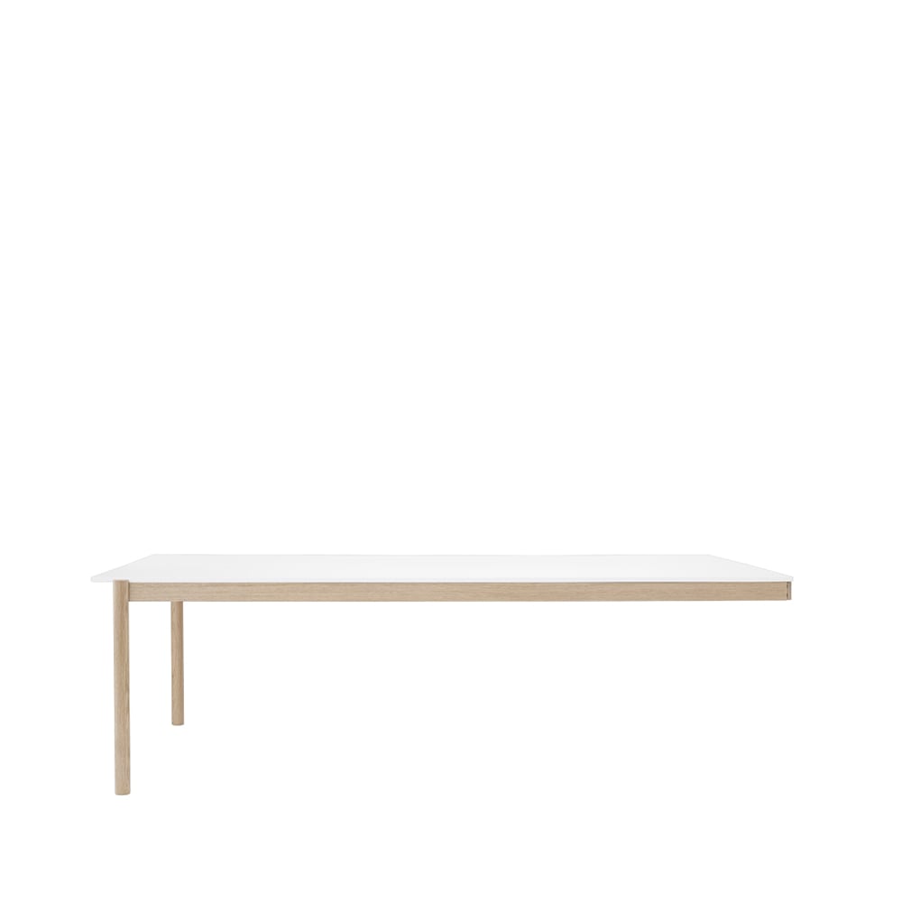 Muuto Linear System End Module -pöytä White laminate-Oak 240 x 142 cm