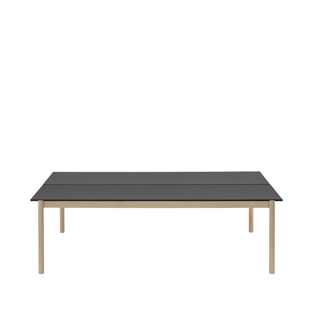 Muuto Linear System -pöytä 142x240 cm Black nanolaminate-Black-Oak
