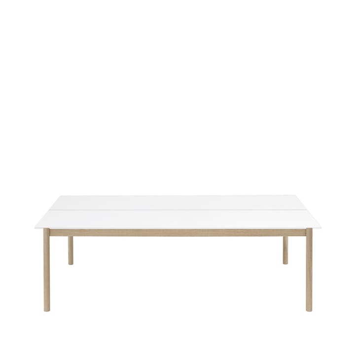 Linear System -pöytä - White laminate-White ABS-Oak - Muuto