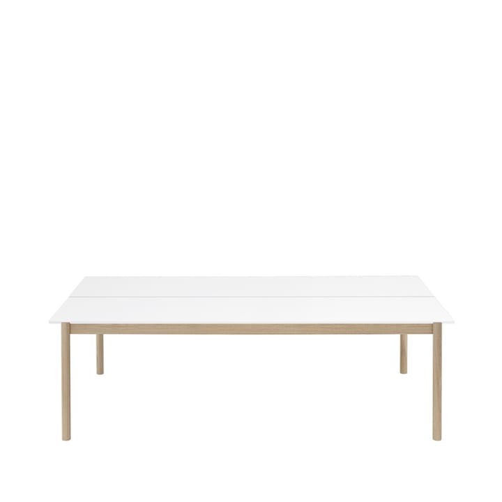 Linear System -pöytä - White laminate-White ABS-Oak - Muuto