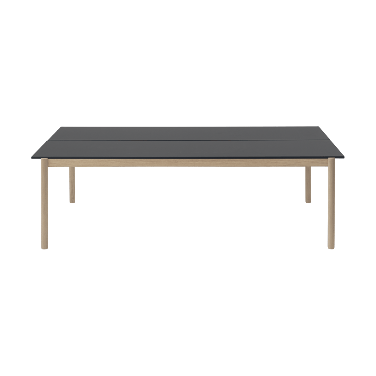 Muuto Linear System ruokapöytä 110x240 cm Black nanolaminate-black-oak