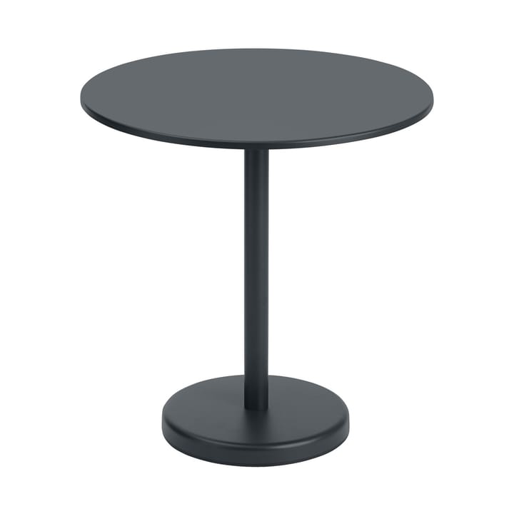 Linear teräspöytä Ø 70 cm - Black - Muuto