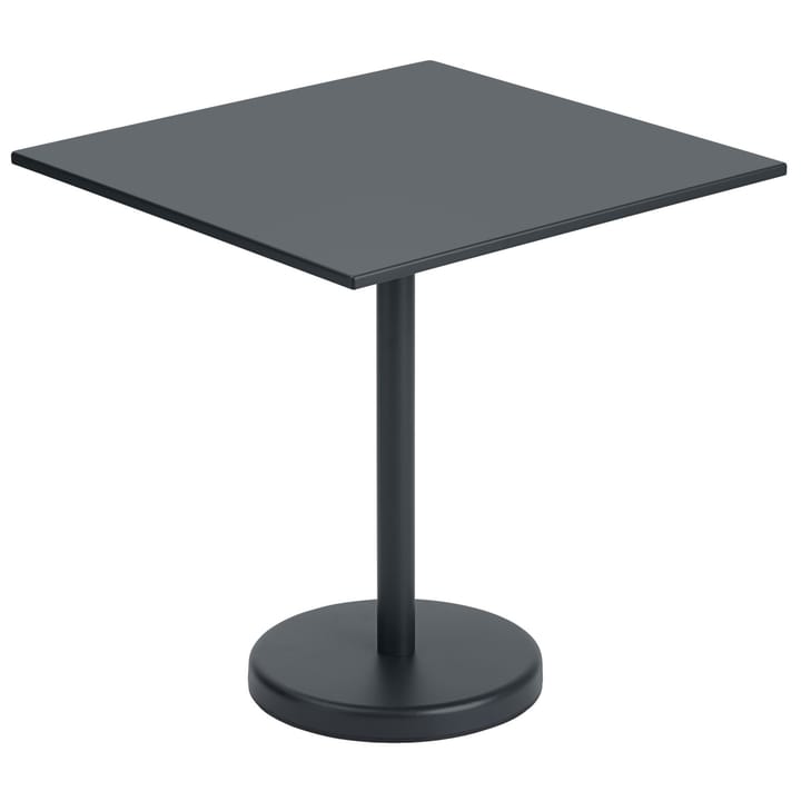 Linear teräspöytä 70x70 cm - Black - Muuto