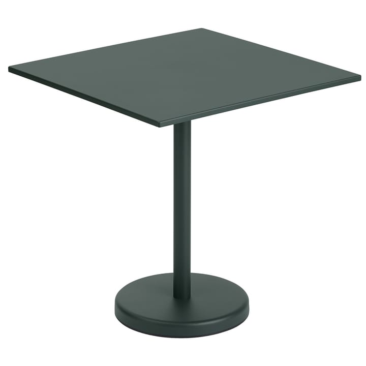 Linear teräspöytä 70x70 cm - Dark green - Muuto
