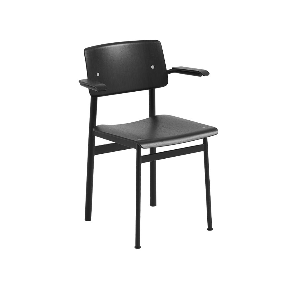 Muuto Loft käsinojallinen nojatuoli Black-Black | Skandinaavinen Sisustus | Tuolit | Musta