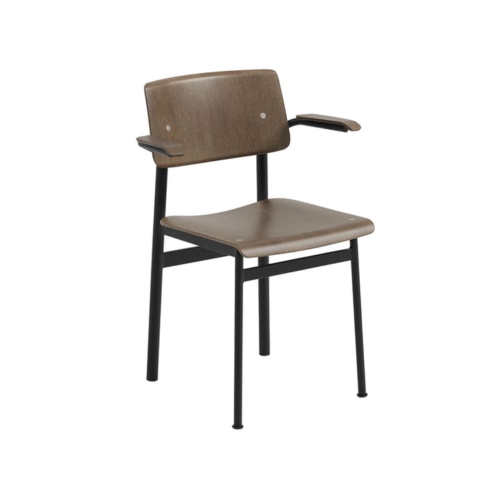 Loft käsinojallinen nojatuoli - Stained dark brown-Black - Muuto