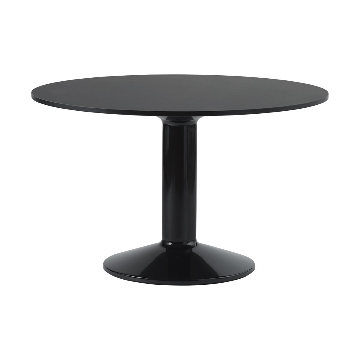 Muuto Midst pilaripöytä 120 cm Black Linoleum-Black