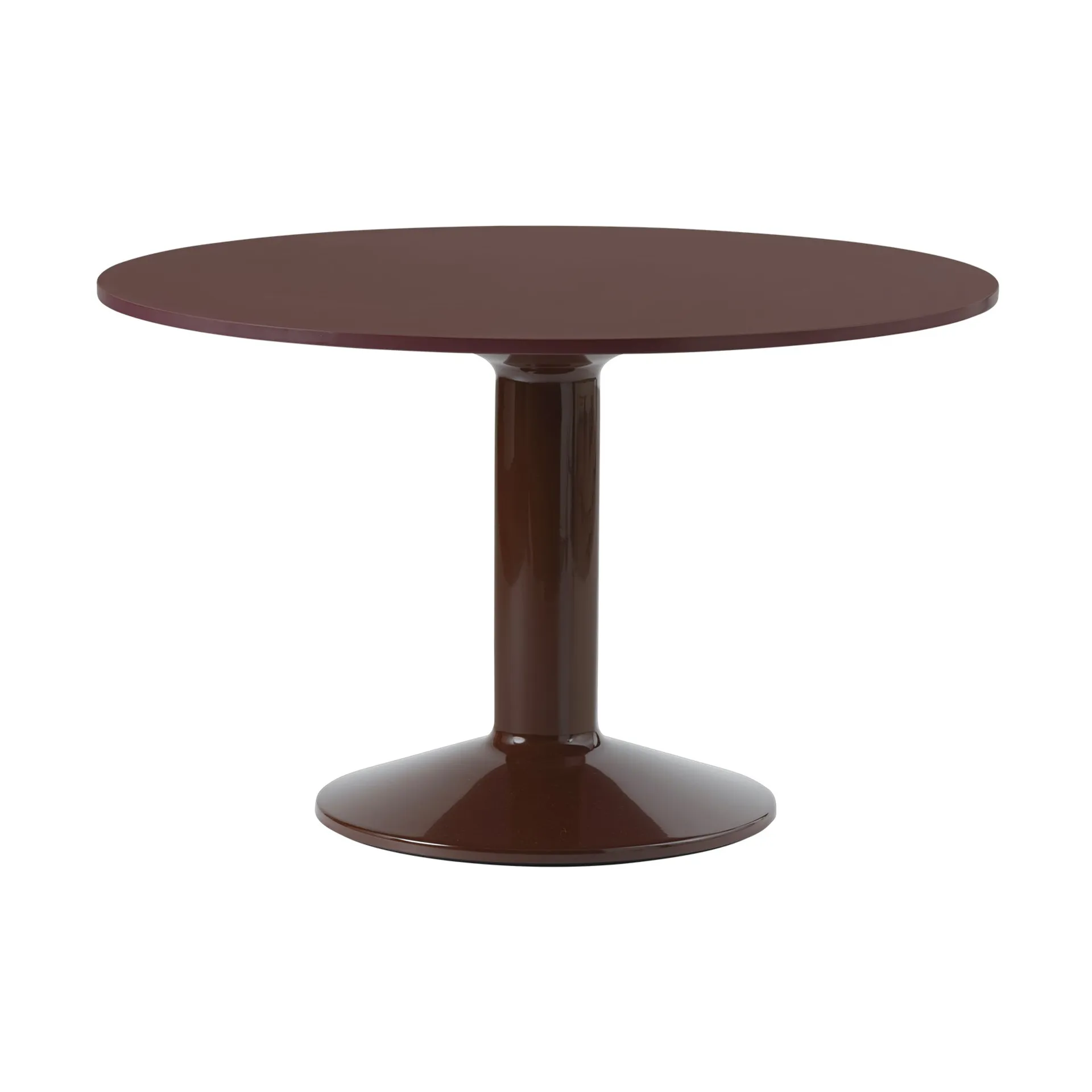 Midst pilaripöytä Ø 120 cm, Dark Red Linoleum-Dark Red Muuto