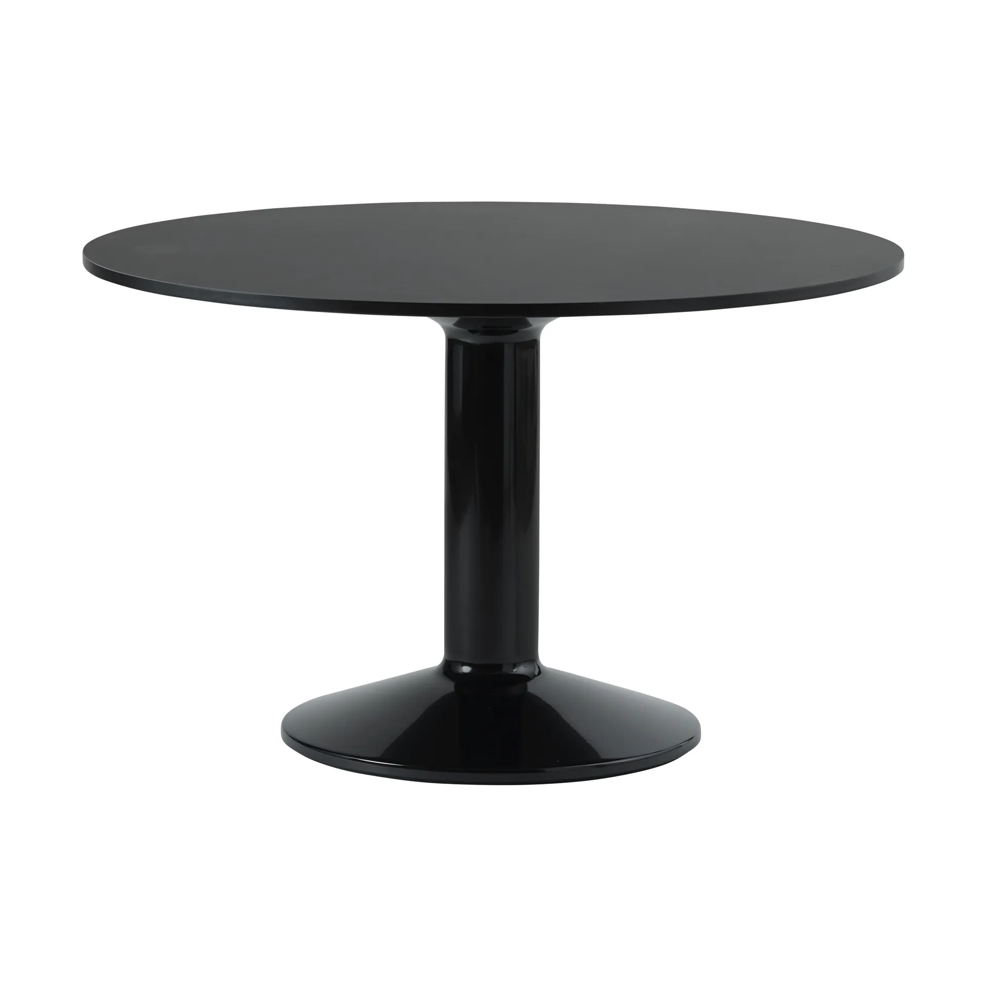 Midst pilaripöytä, Black nanolaminate-black, Ø120 cm Muuto