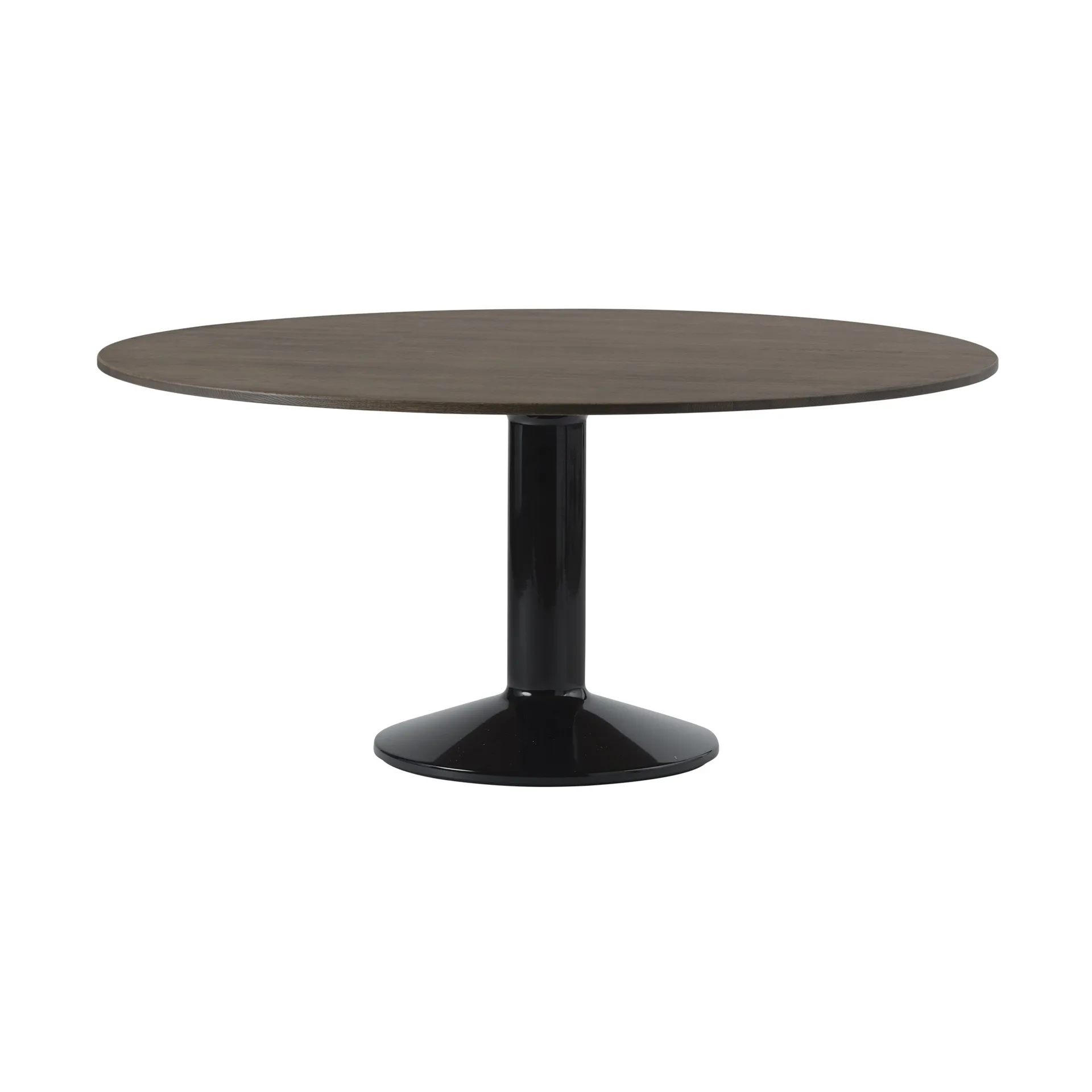 Midst pilaripöytä, Dark oiled oak-black, Ø160 cm Muuto