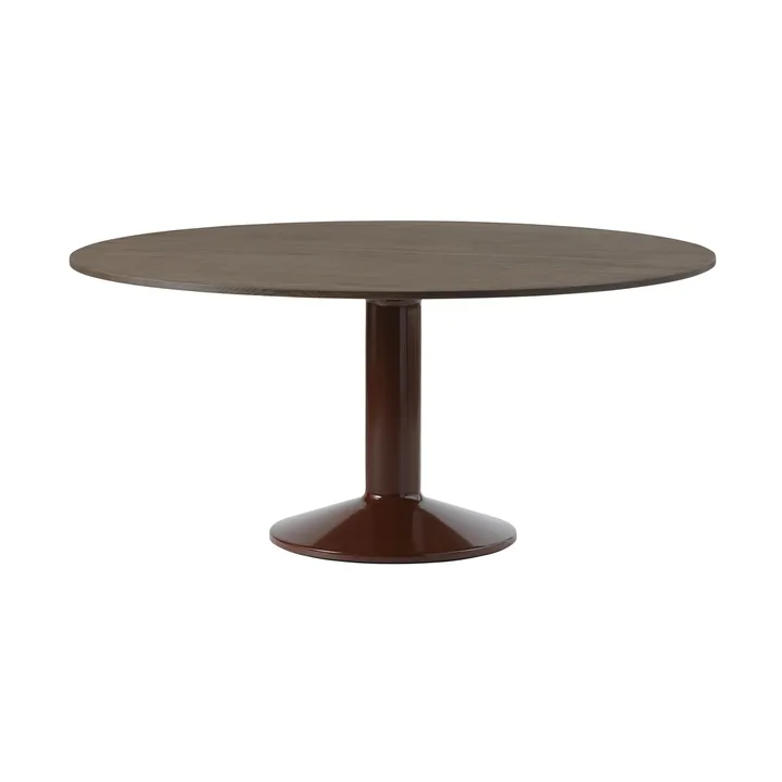 Midst pilaripöytä - Dark oiled oak-dark red, Ø160 cm - Muuto