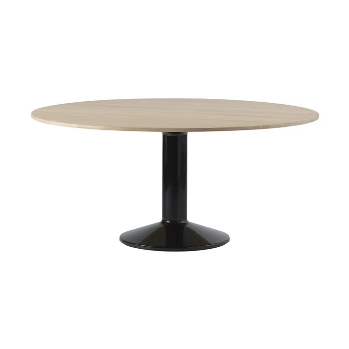 Midst pilaripöytä - Oiled oak-black, Ø160 cm - Muuto