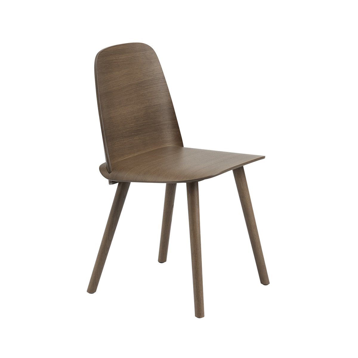 Muuto Nerd ruokapöydän tuoli Stained dark brown | Skandinaavinen Sisustus | Tuolit | Ruskea