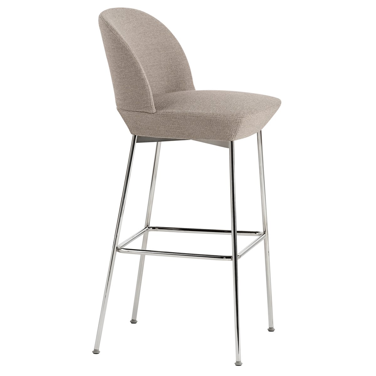 Muuto Oslo baarituoli kromatut jalat Ocean 32 | Skandinaavinen Sisustus | Baarijakkarat | Beige
