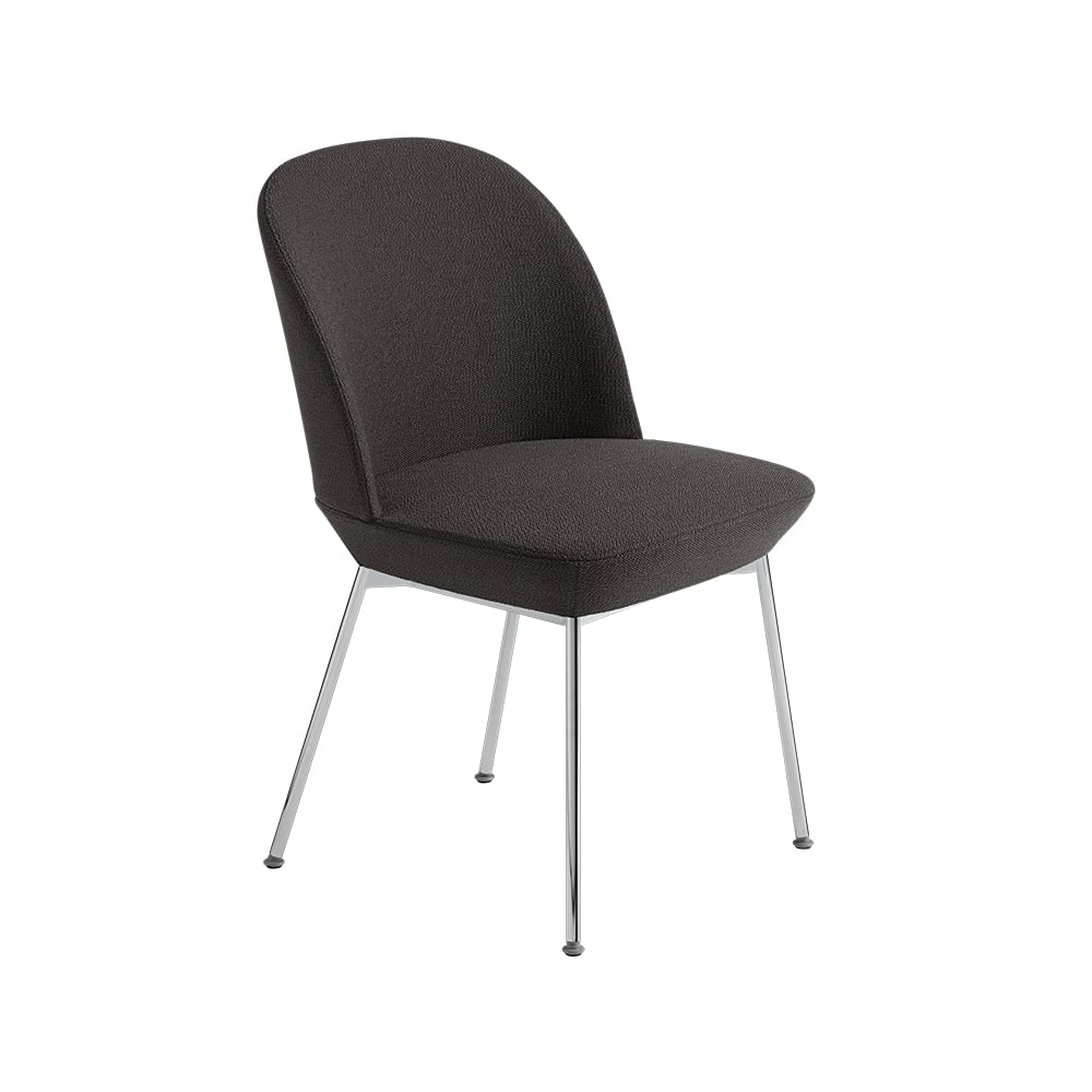 Muuto Oslo tuoli kangasverhoiltu Ocean 50-Chrome | Skandinaavinen Sisustus | Tuolit | Harmaa