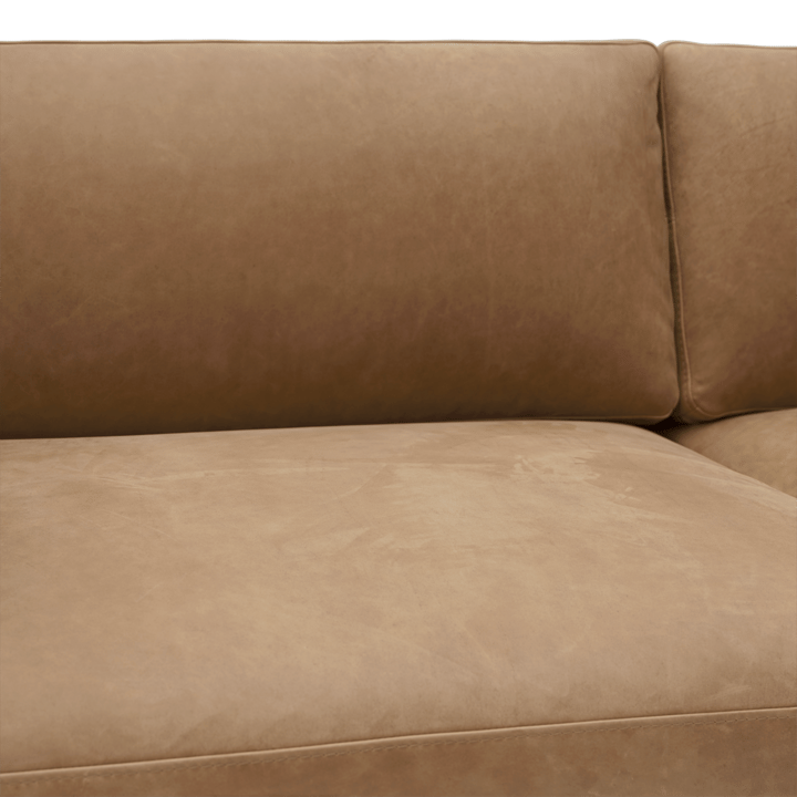 Outline 3,5-istuttava sohva kiillotettu alumiini - Grace leather Camel - Muuto