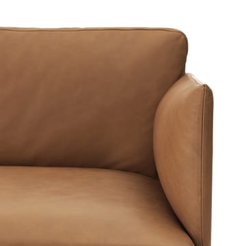 Outline 3:n istuttava sohva - ruskeaa nahkaa - Muuto