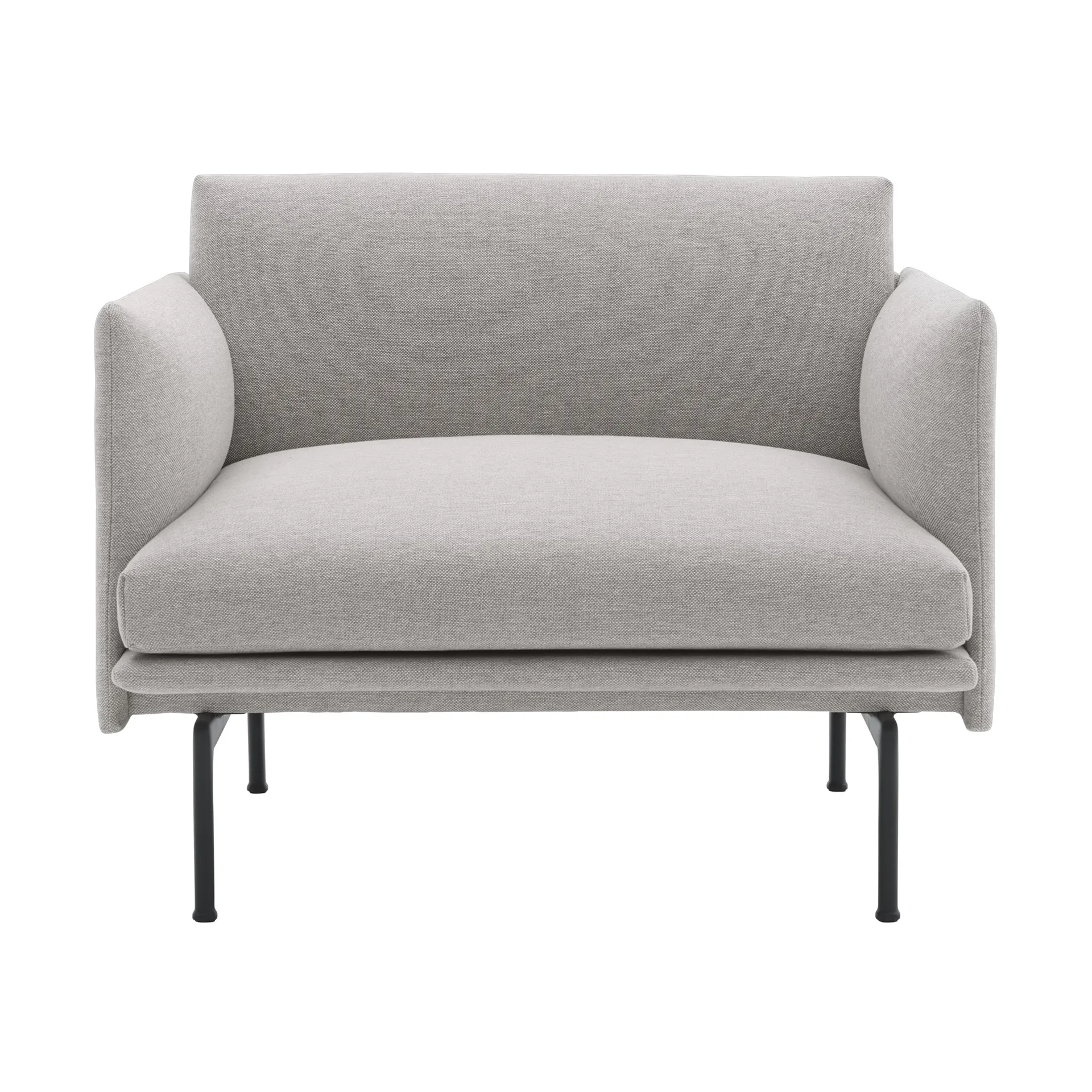 Outline chair -nojatuoli kangas, Clay 12-Black Muuto