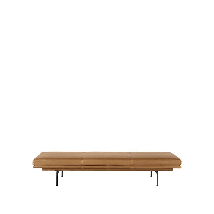 Outline päivävuode - Refine leather cognac-Black - Muuto
