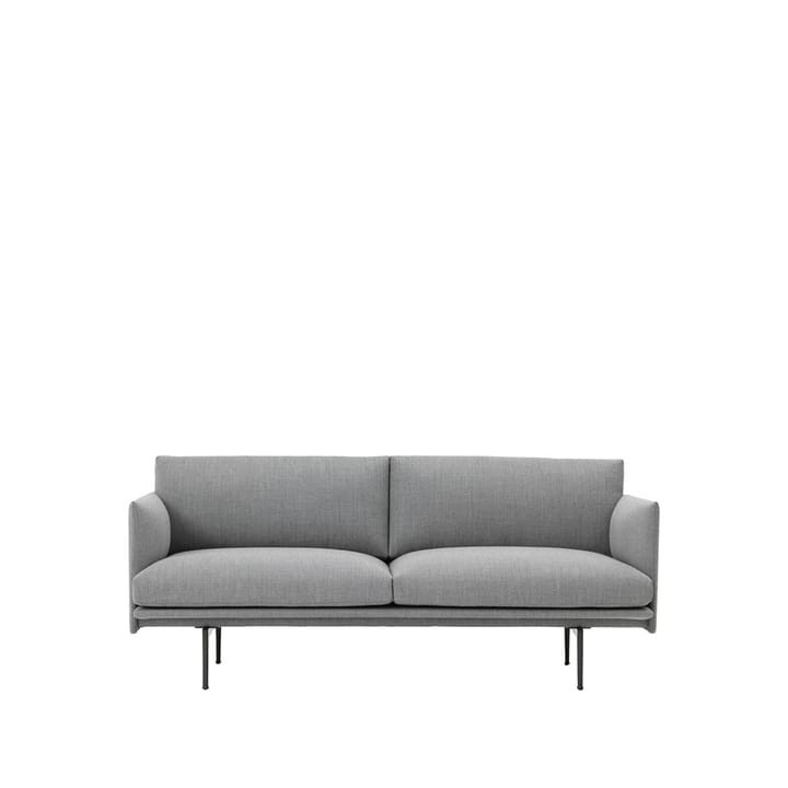 Outline sohva 2-istuttava - Fiord 151 grey-Black - Muuto
